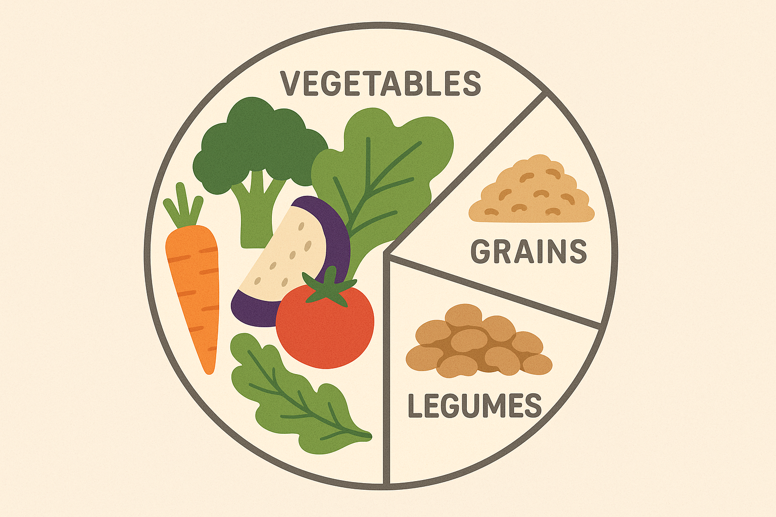 Volume-based plant foods for natural portion control