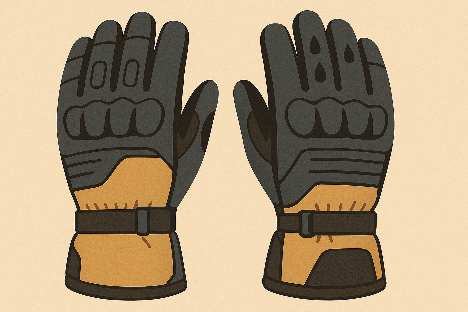 All-weather adventure motorcycle gloves
