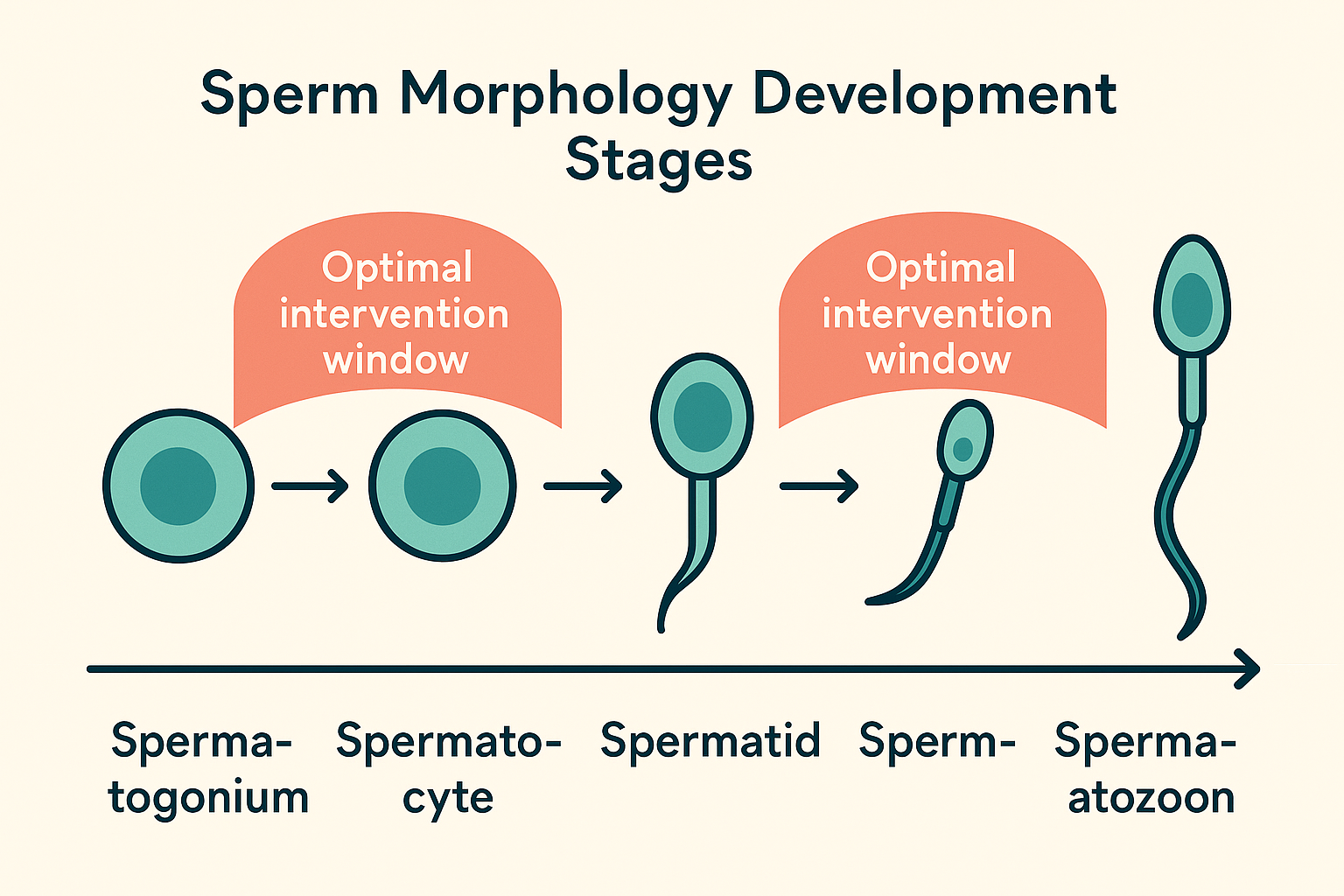 Sperm morphology optimization timeline