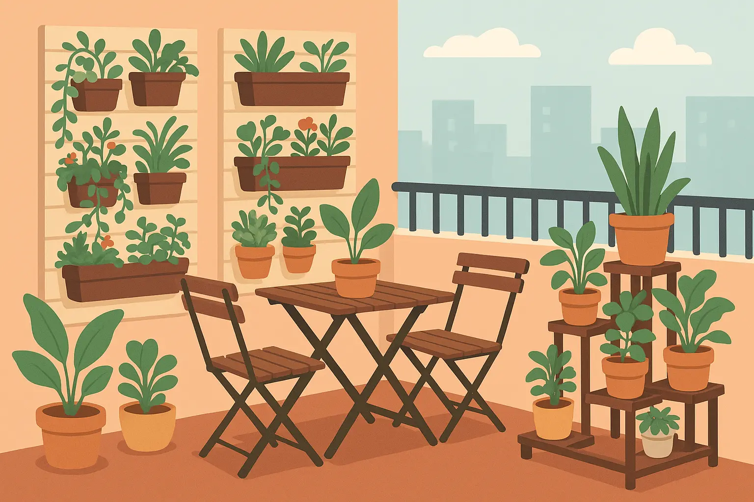 Small balcony solutions and space-saving ideas