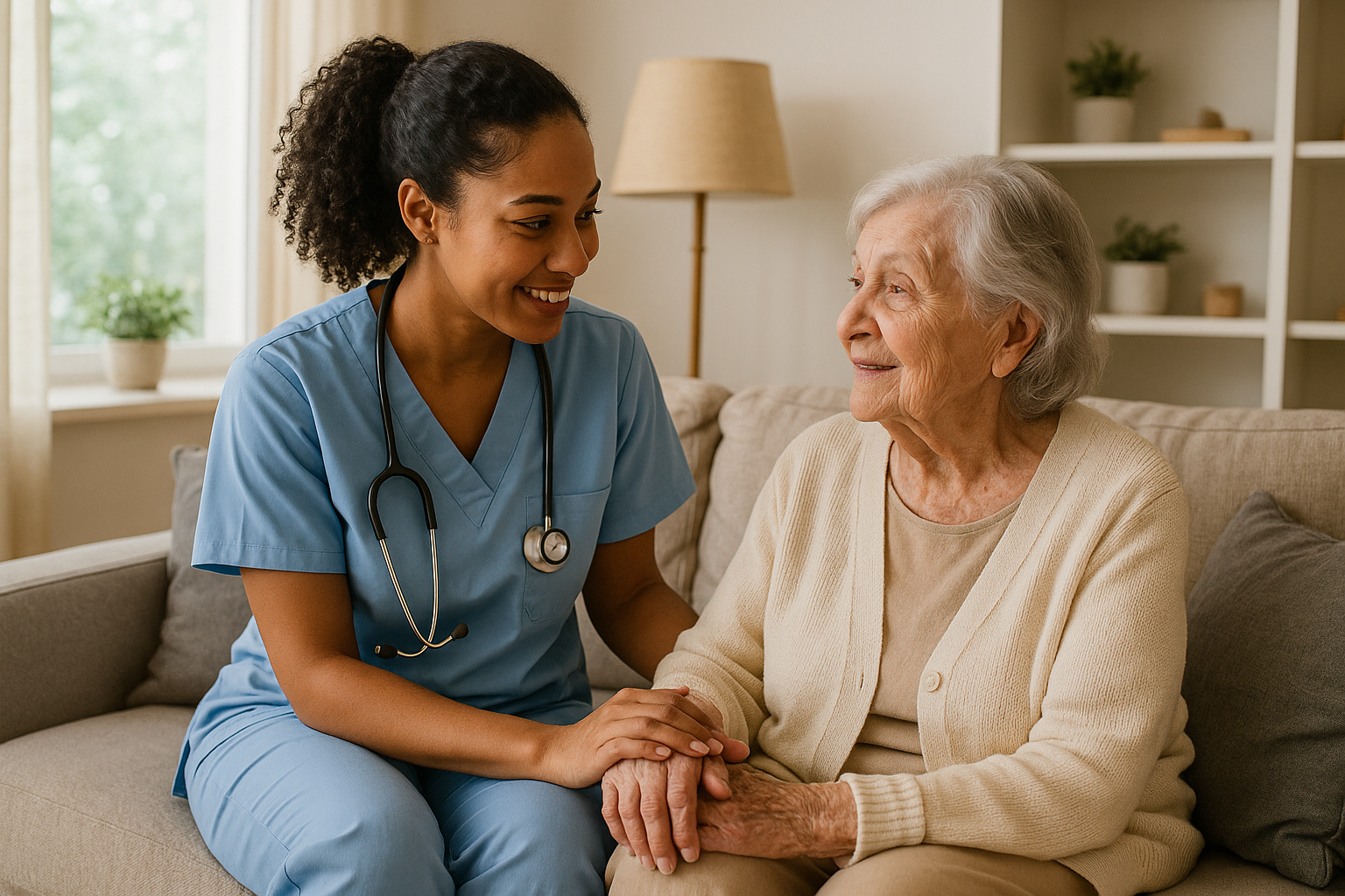Home health PCA providing aging-in-place care