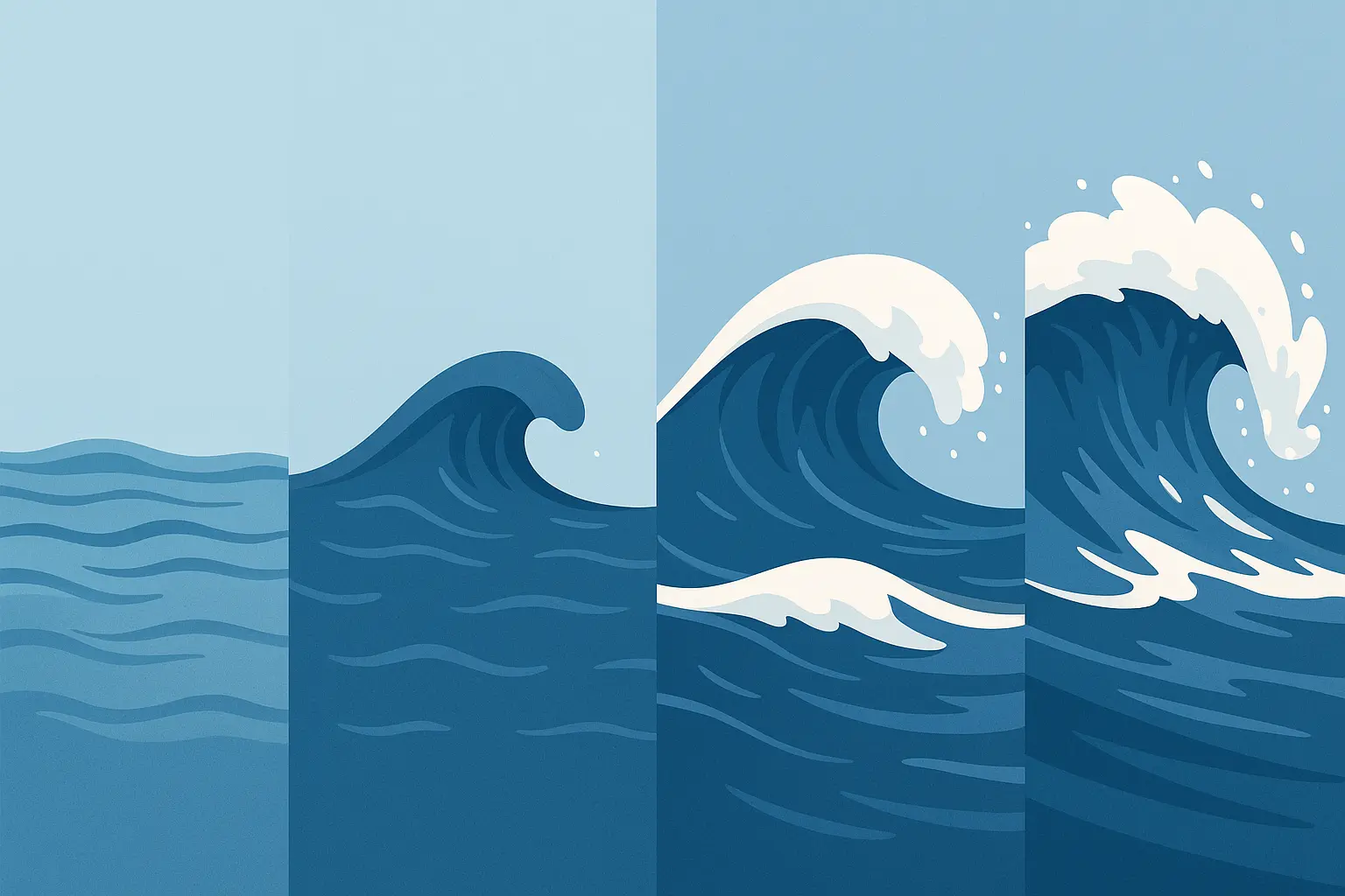Different wave tattoo energy styles