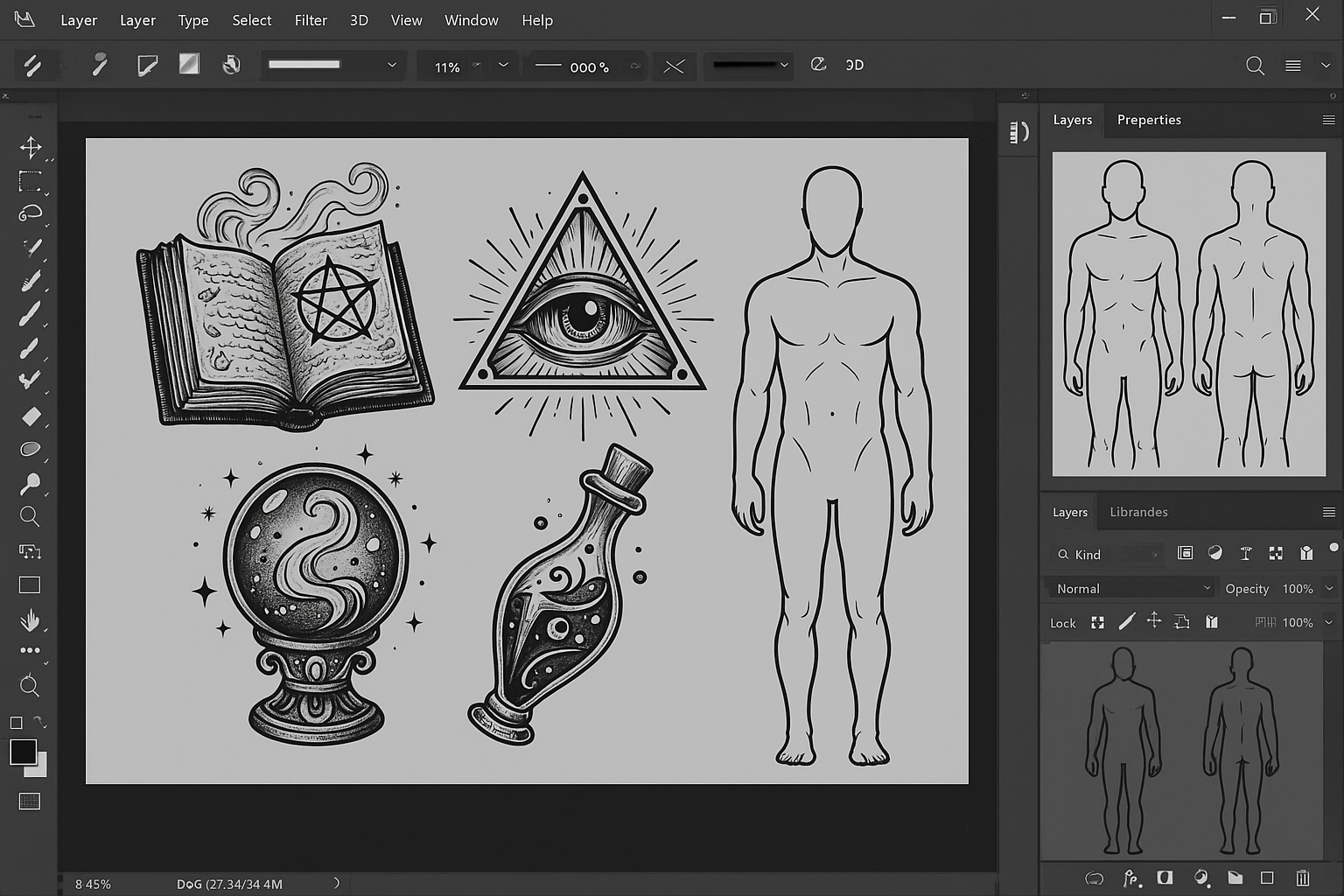 Professional tattoo design tools