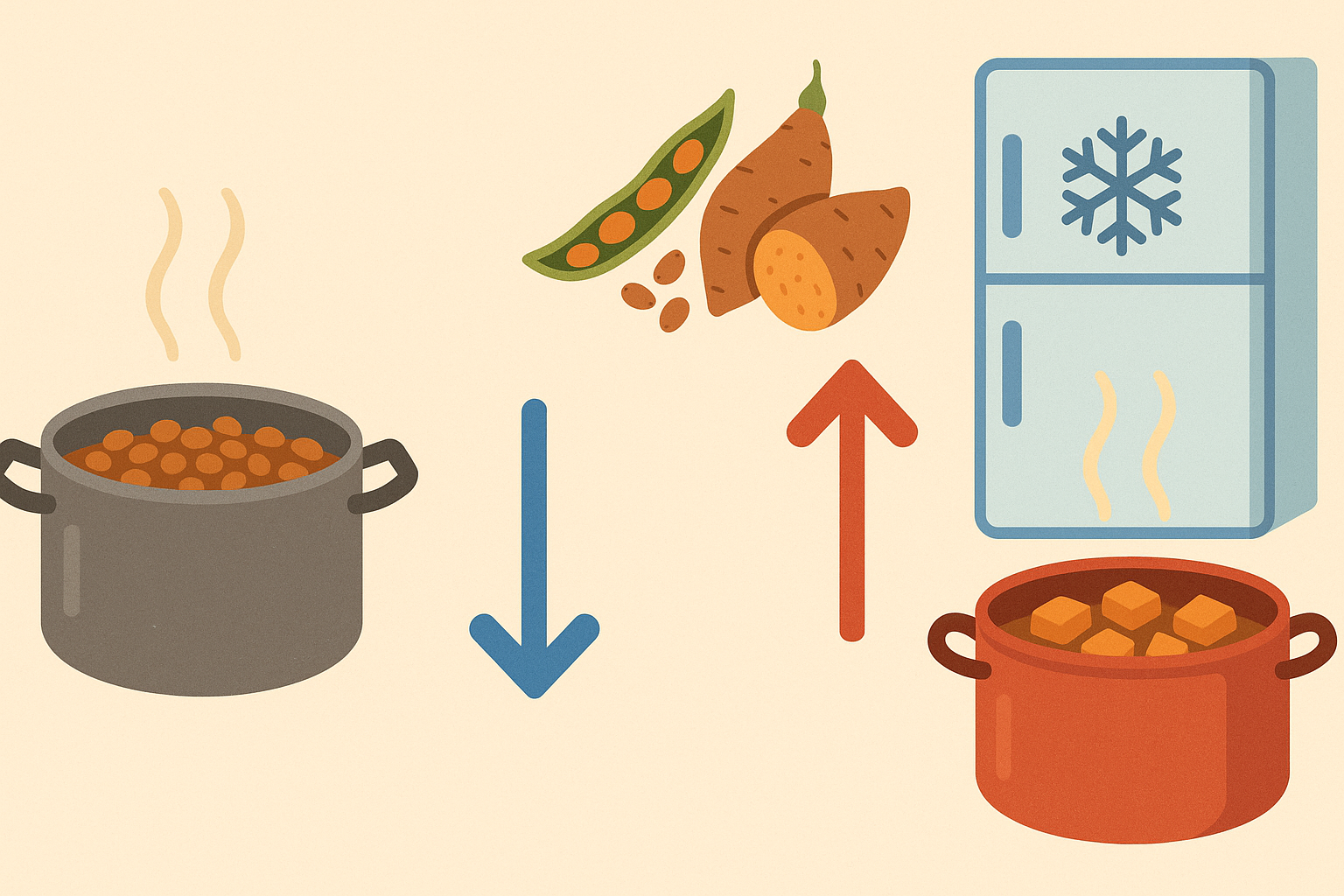 Resistant starch formation in cooled legumes