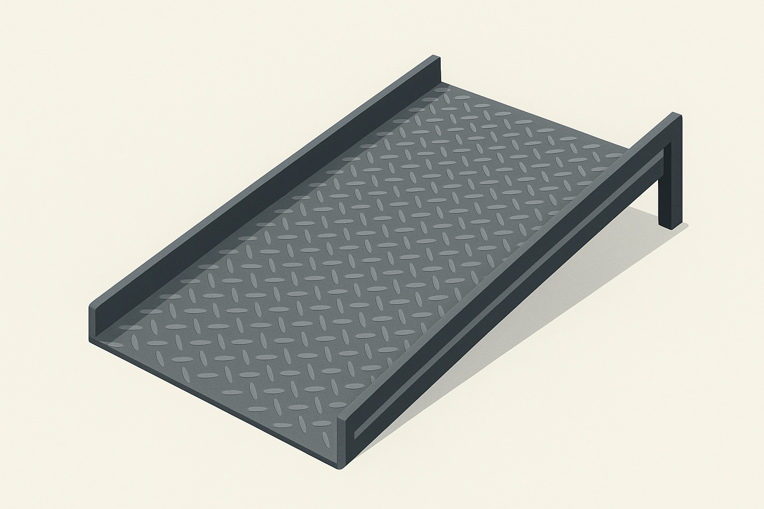 Solid construction motorcycle ramps for heavy-duty use
