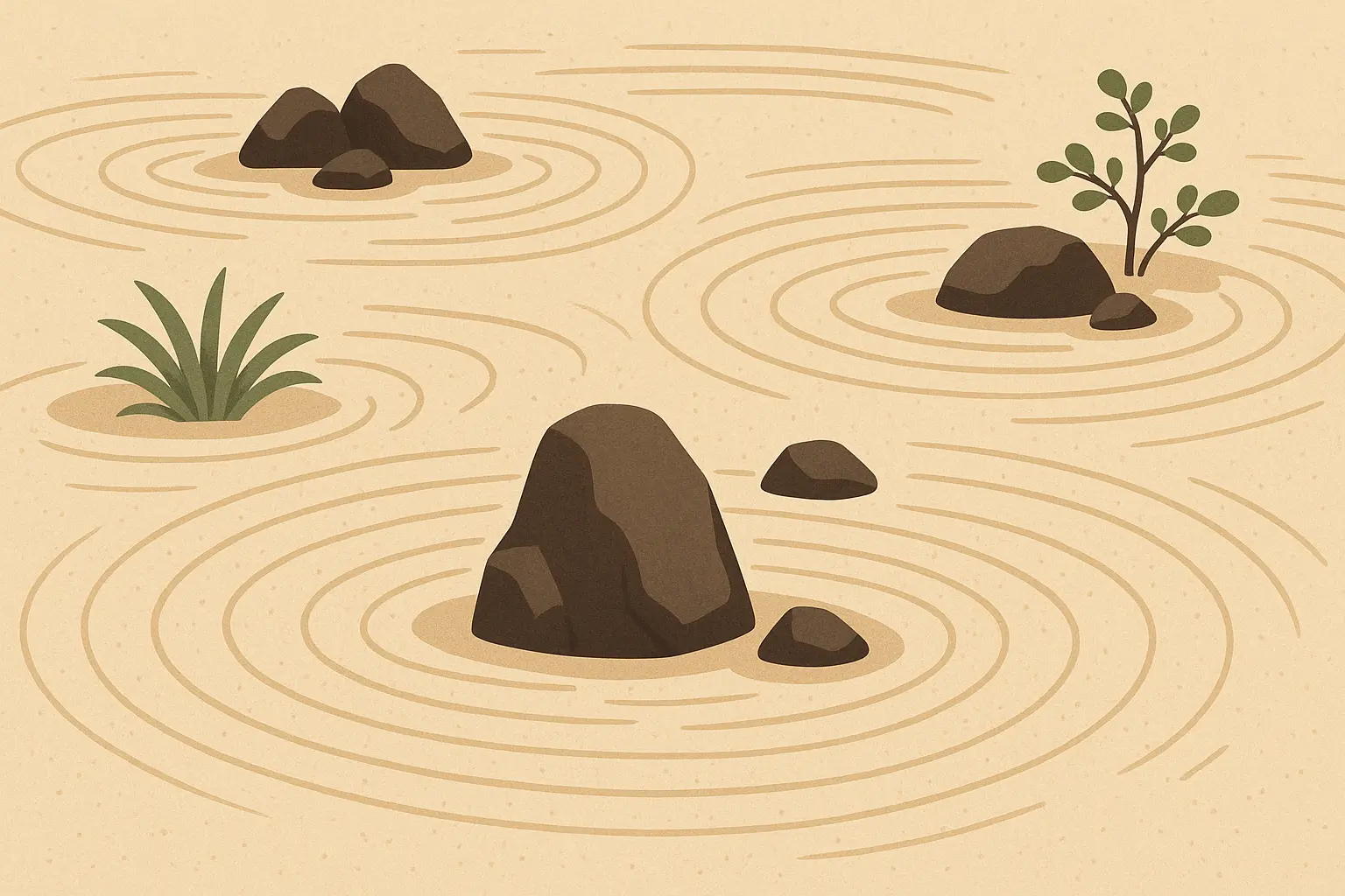 Japanese-inspired zen rock garden design