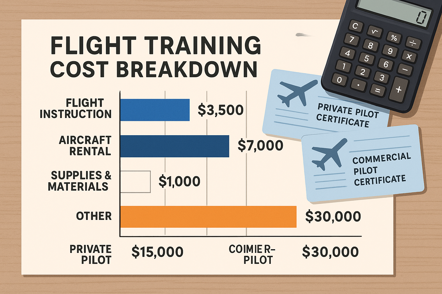 Flight training cost breakdown and investment analysis