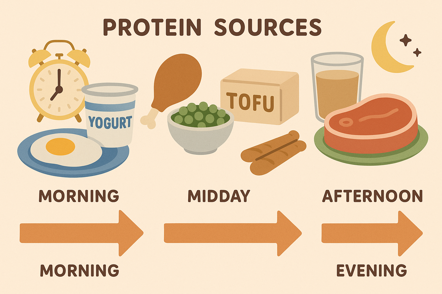 Protein timing strategies