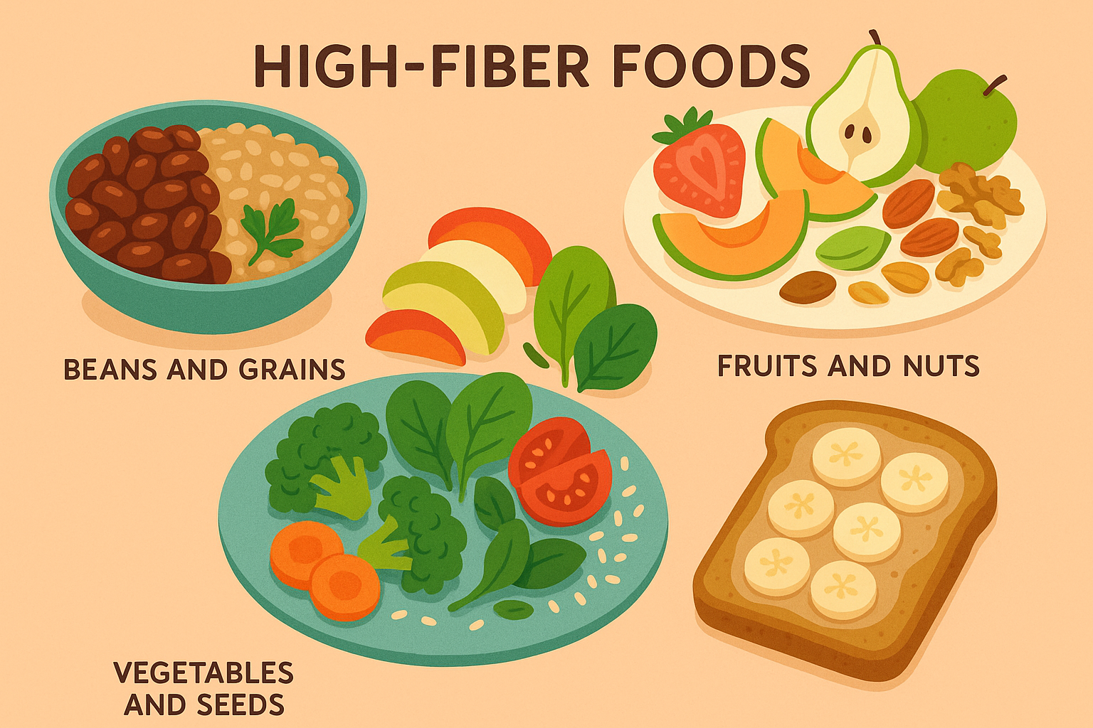 High-fiber food combinations