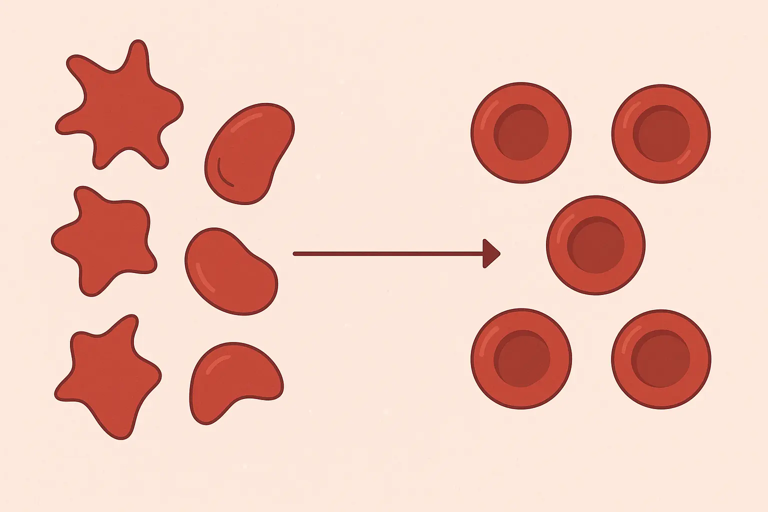 Blood cell optimization timeline chart