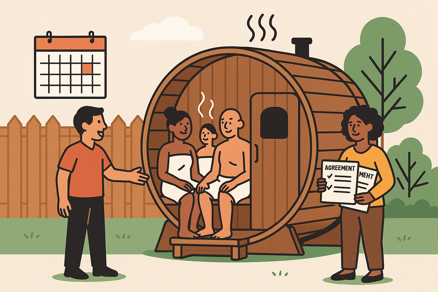Shared sauna ownership legal structure