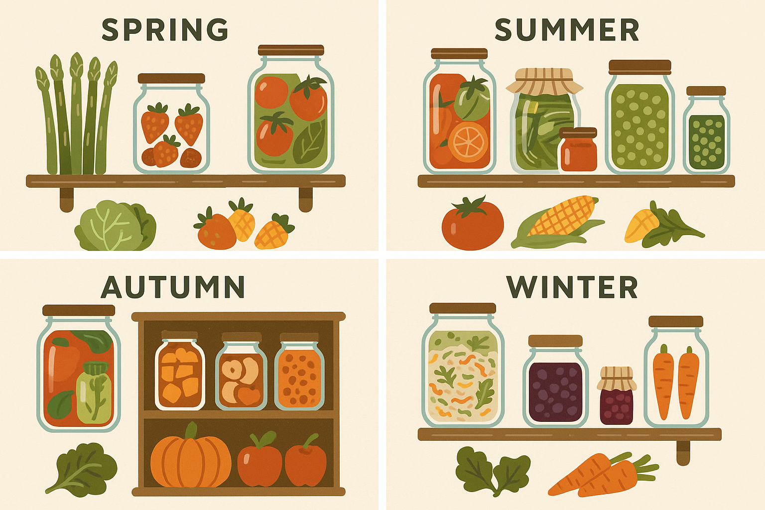 Seasonal preservation timing for budget meals