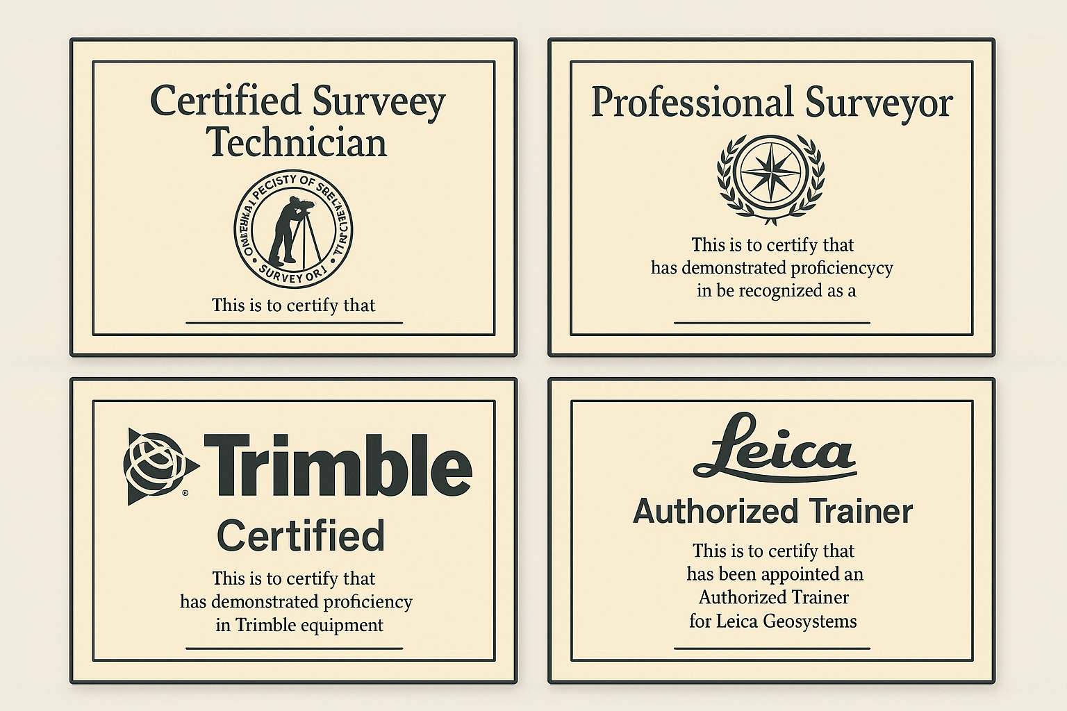 Professional certification credentials