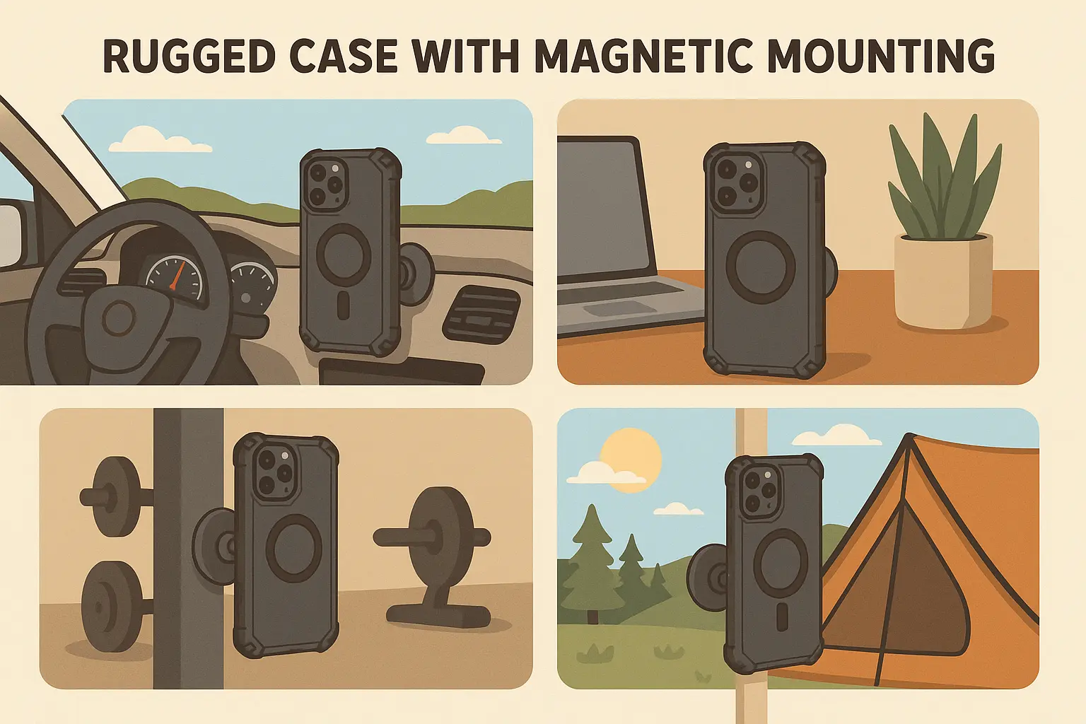 Mobile streaming setup with phone mount