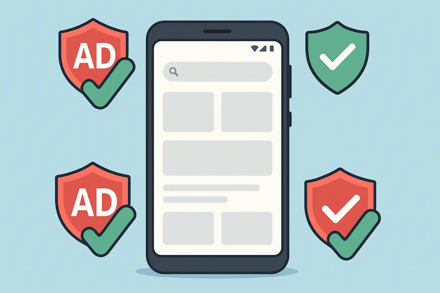 Clean Android interface free from pop-up advertisements