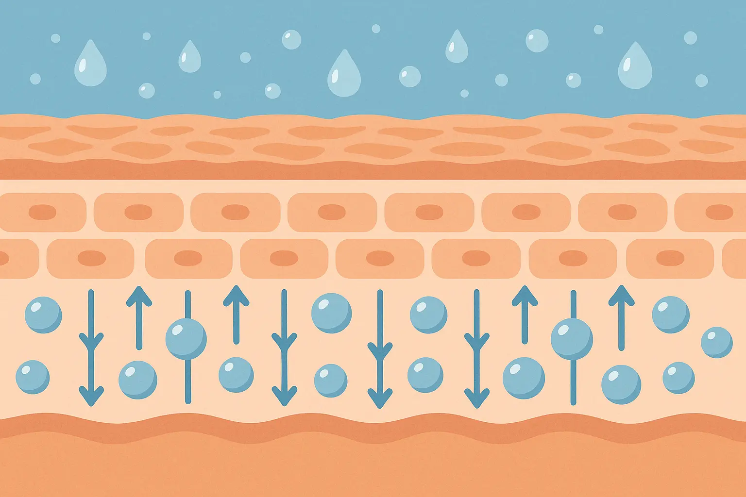 Dehydration and skin cellular mechanisms