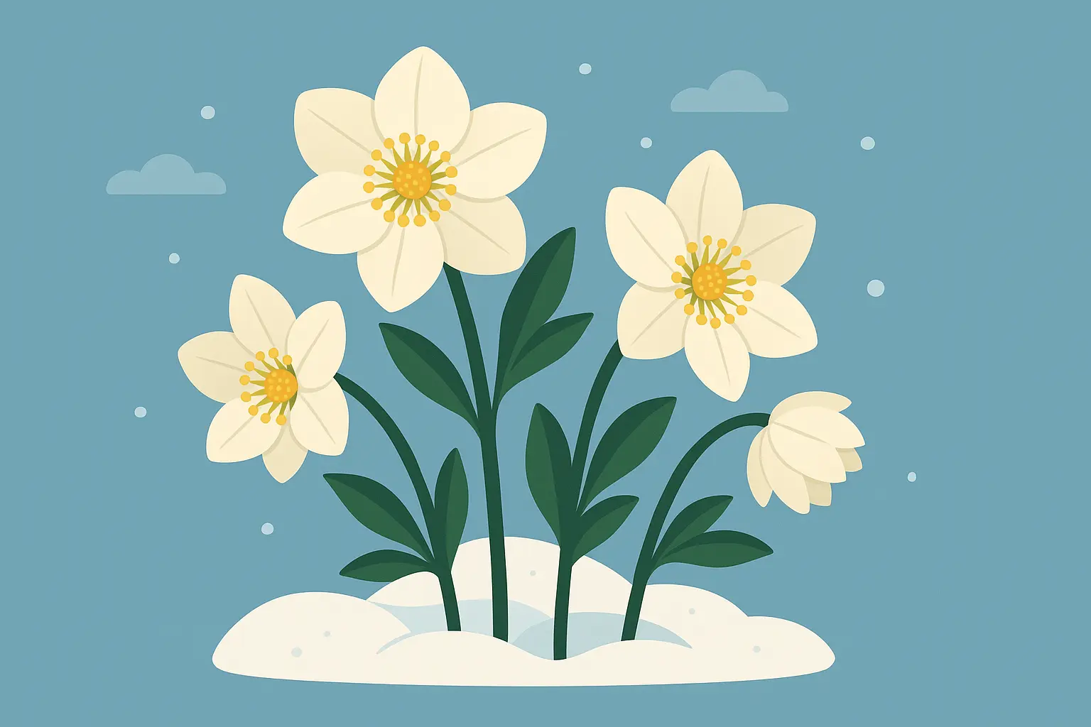Hellebore tattoos medical resilience winter blooming