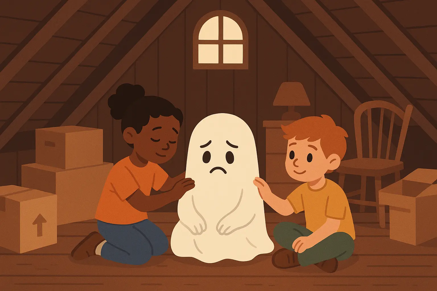 Friendly monster characters teaching lessons