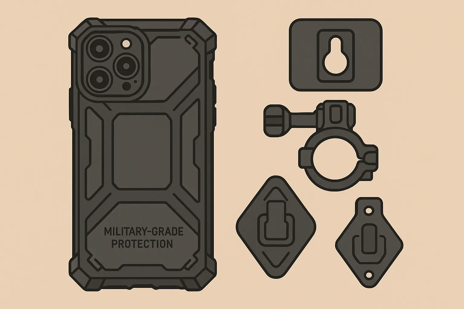 Rokform rugged phone case protecting device during technical setup