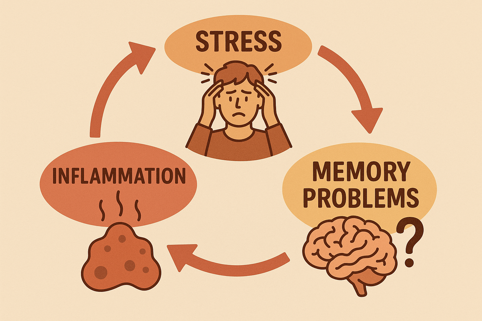Inflammation and memory interference cycle
