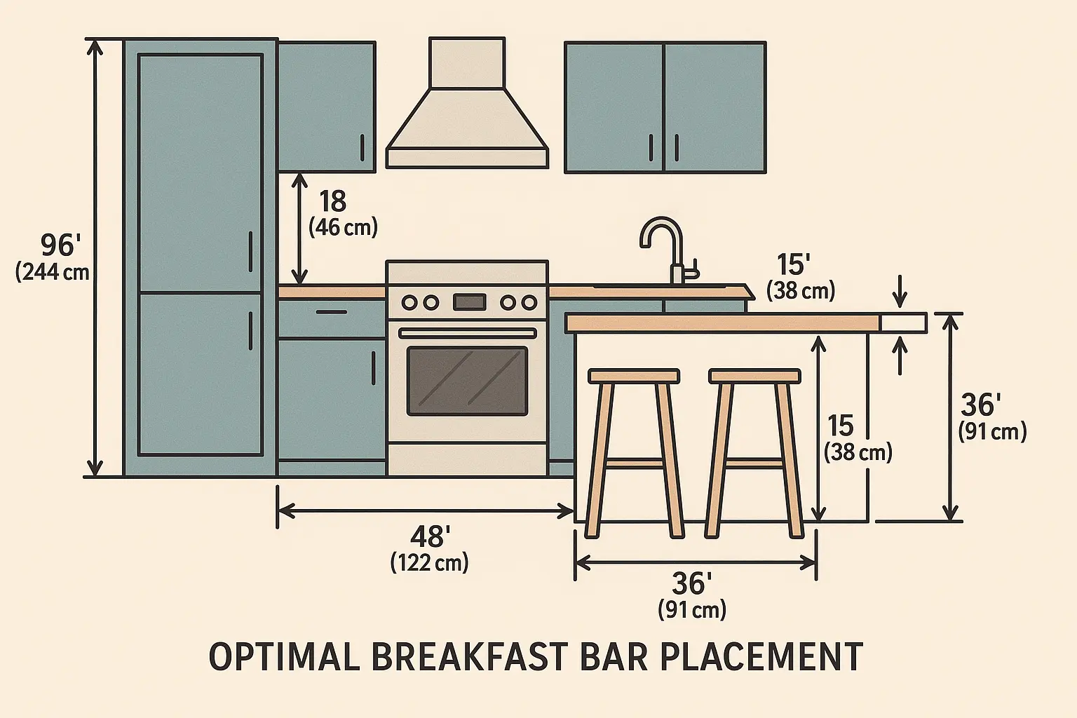 Modern kitchen breakfast bar planning considerations