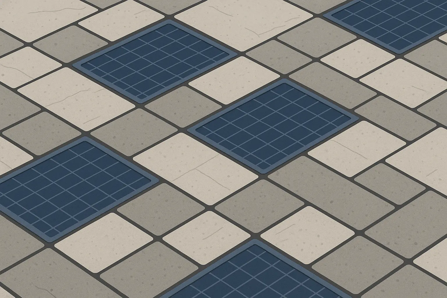 Solar-integrated stone pavers