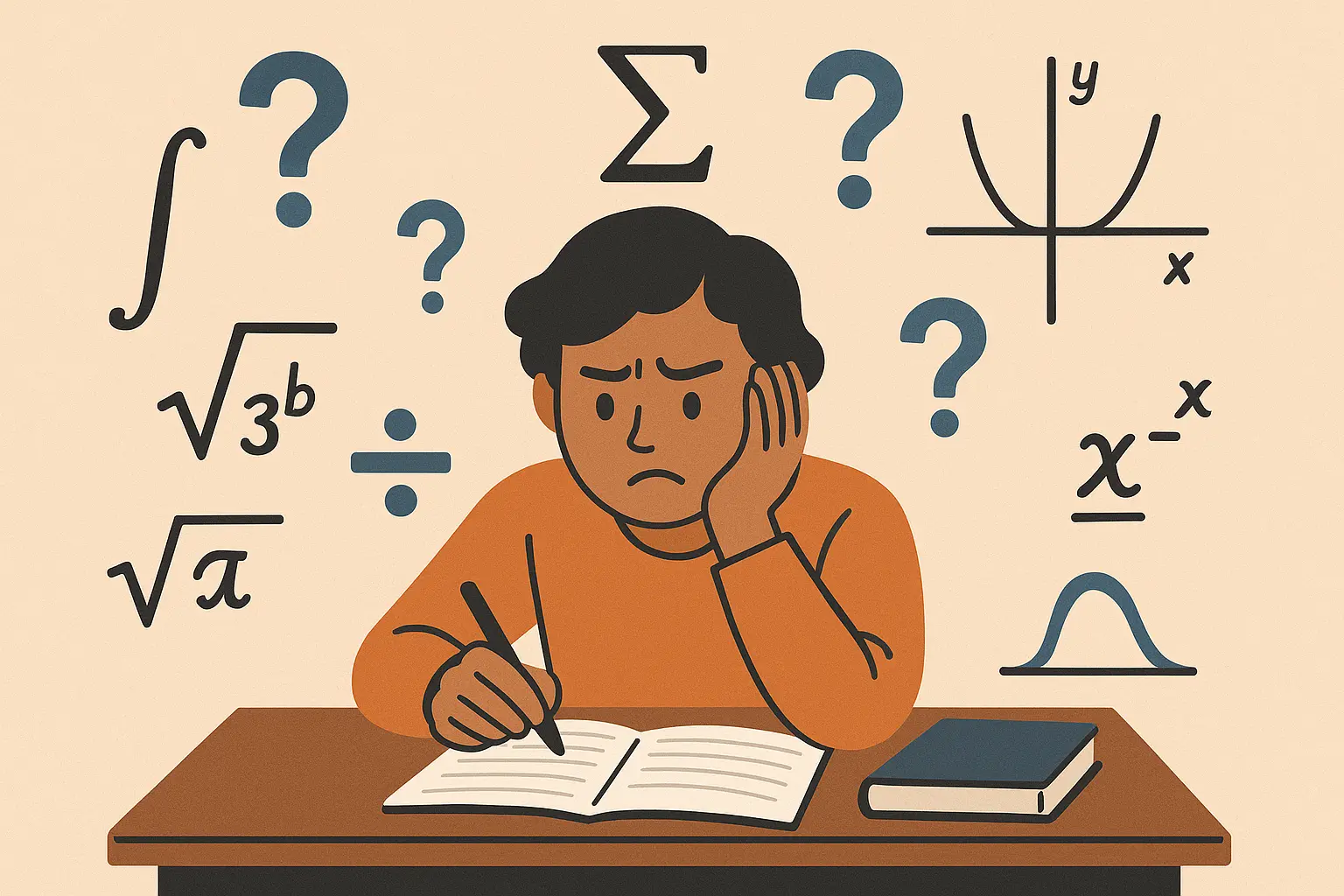 Student struggling with mathematical proof writing