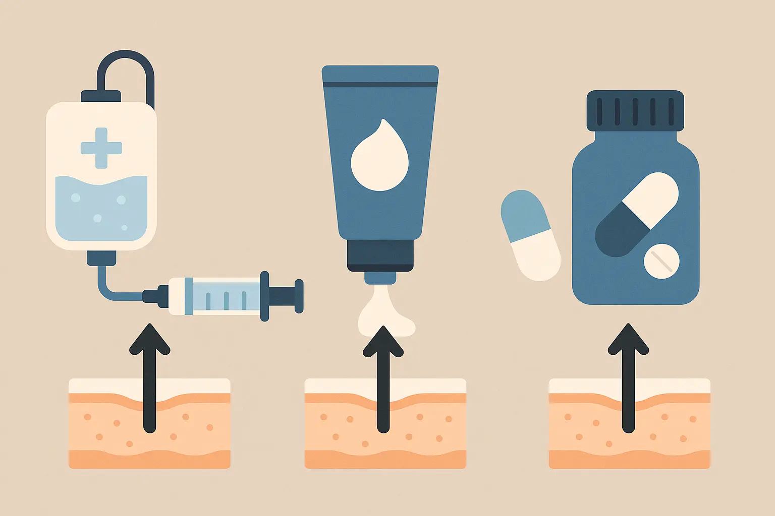 Layered treatment protocols with saline IV therapy
