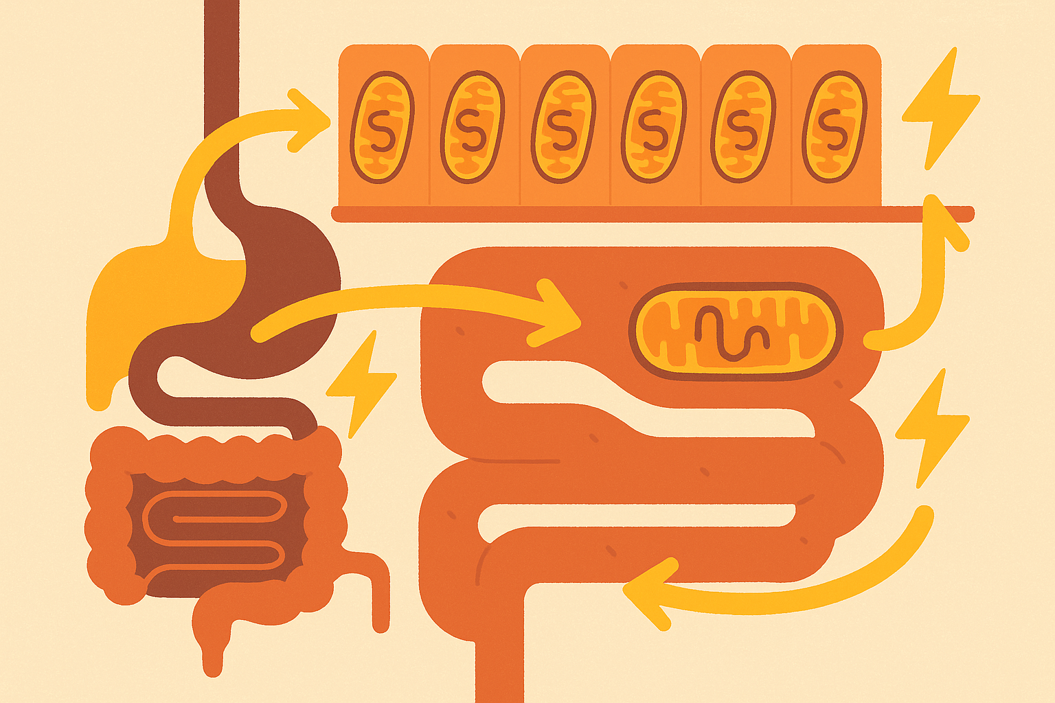 Cellular energy depletion affecting digestive system