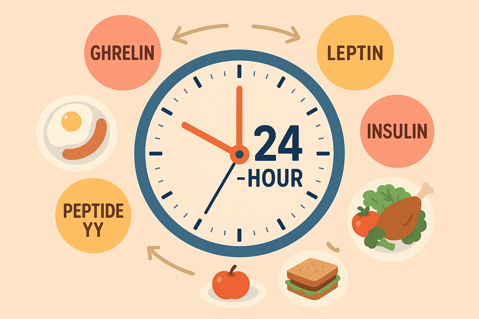 Meal timing and hunger hormones chart