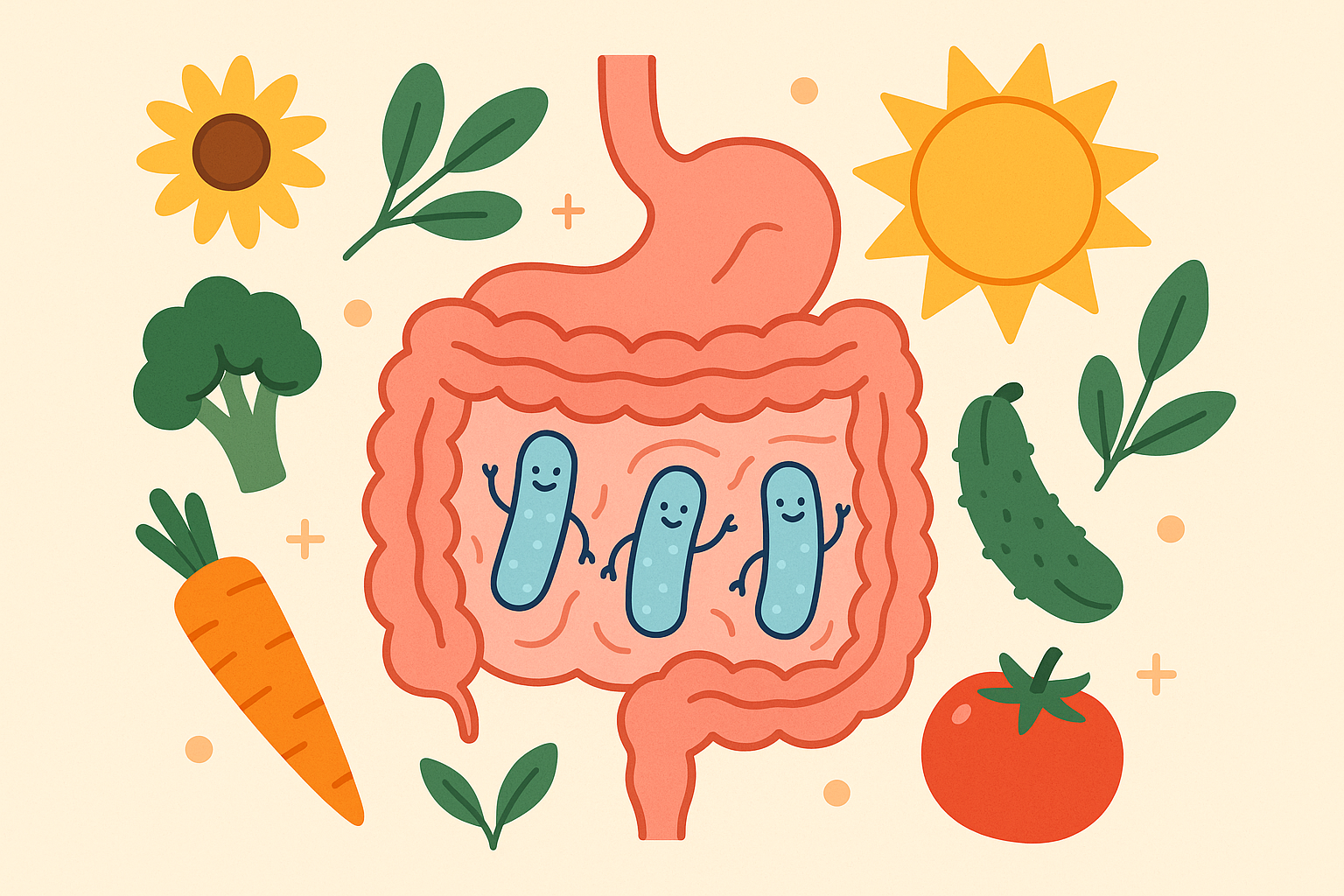 Summer gut health microbiome support