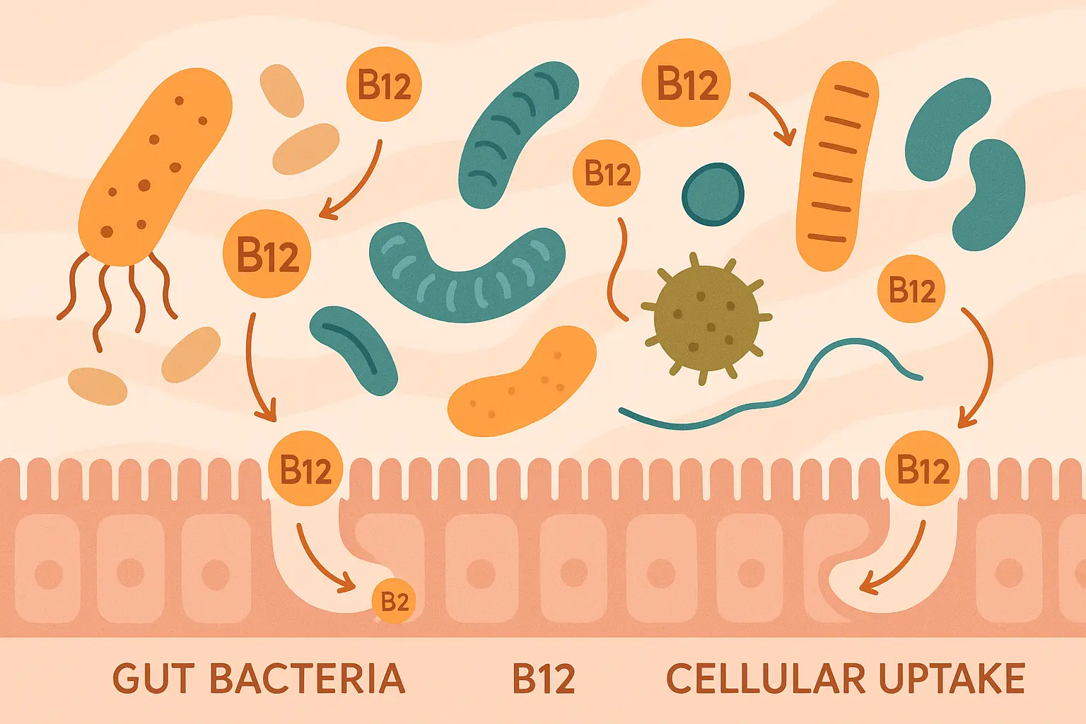 B12 metabolism factors diagram