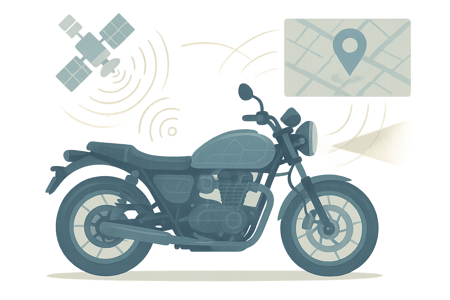 Modern motorcycle GPS tracker stealth integration