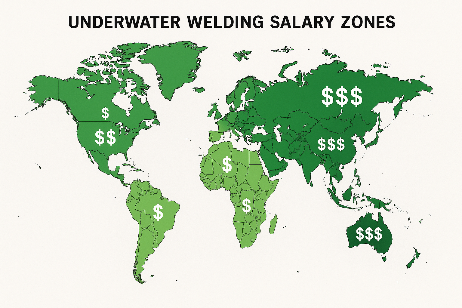 Geographic salary differences in underwater welding