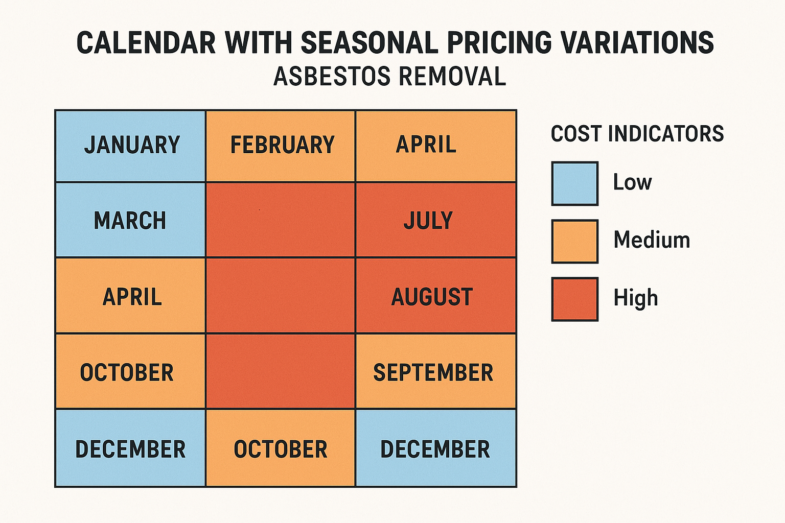 Seasonal timing strategies for asbestos removal projects