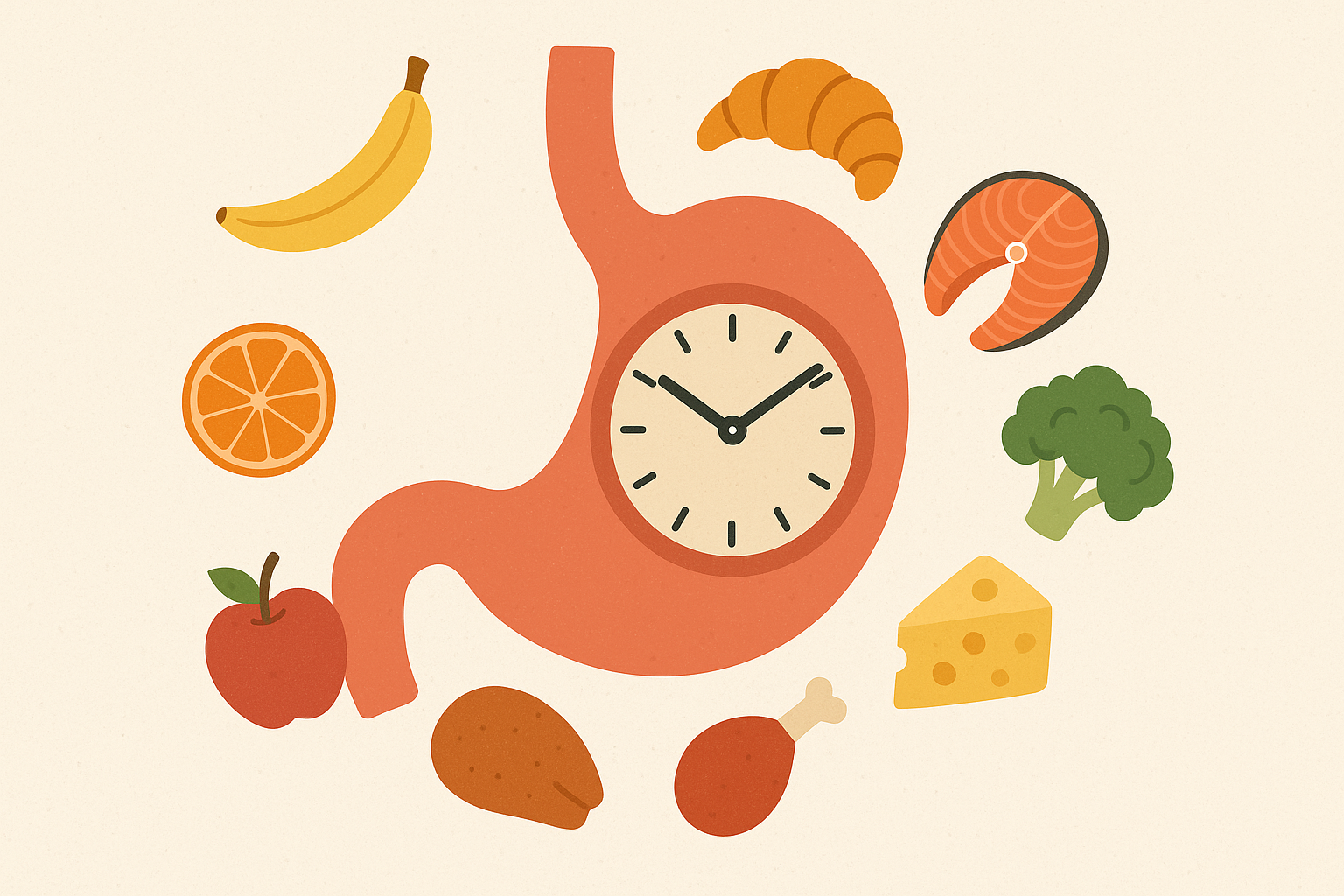 Gastric circadian rhythm timing