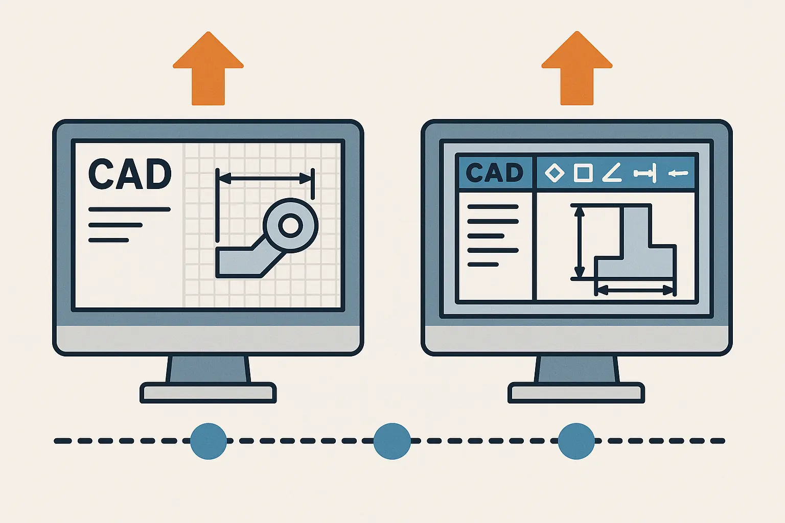 Modern CAD software interface on computer screen