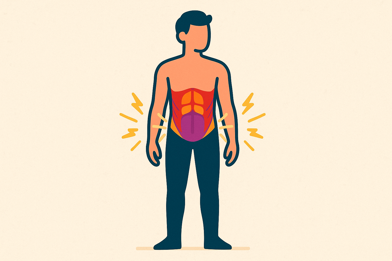 Core muscle activation during standing