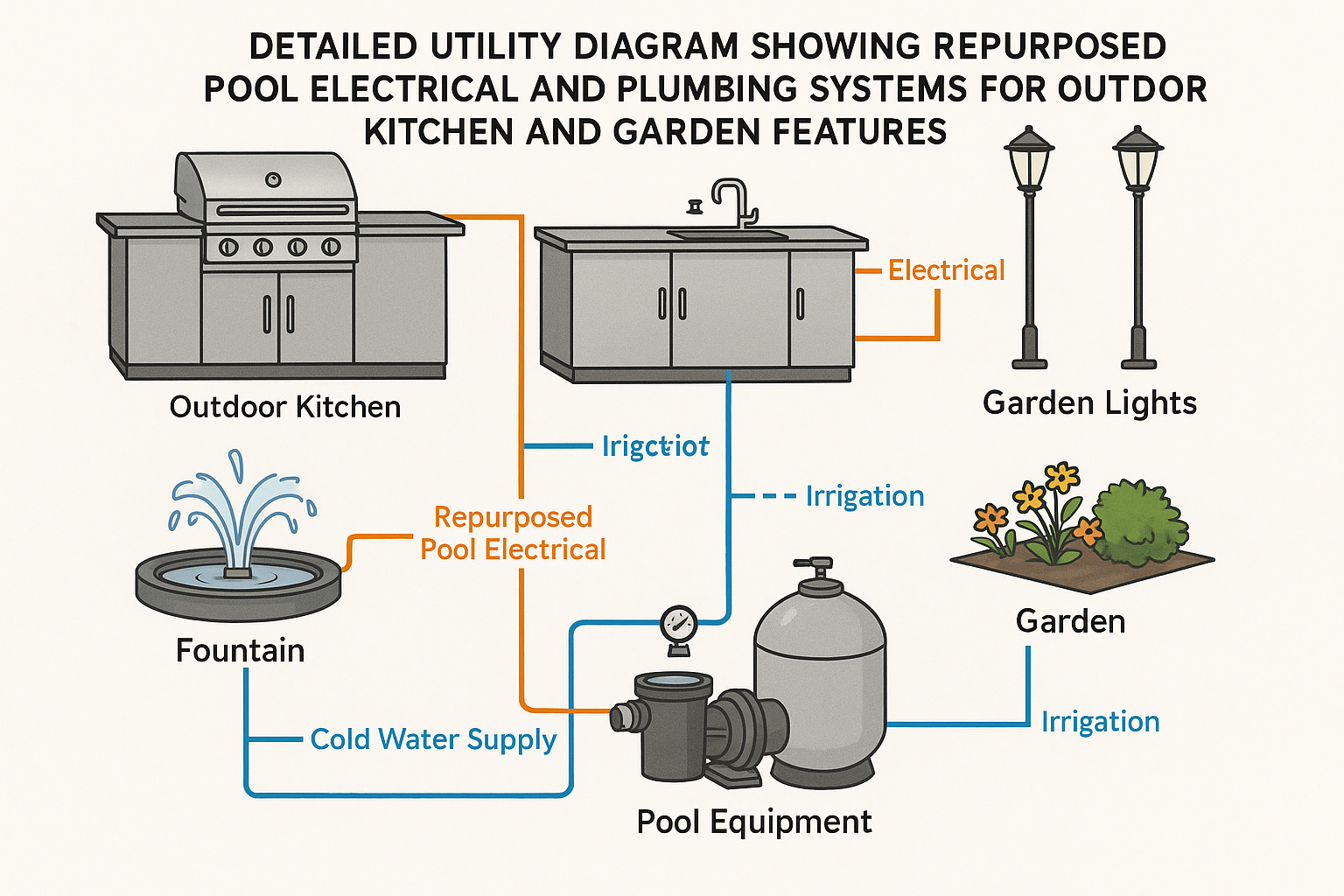 Detailed utility repurposing diagram