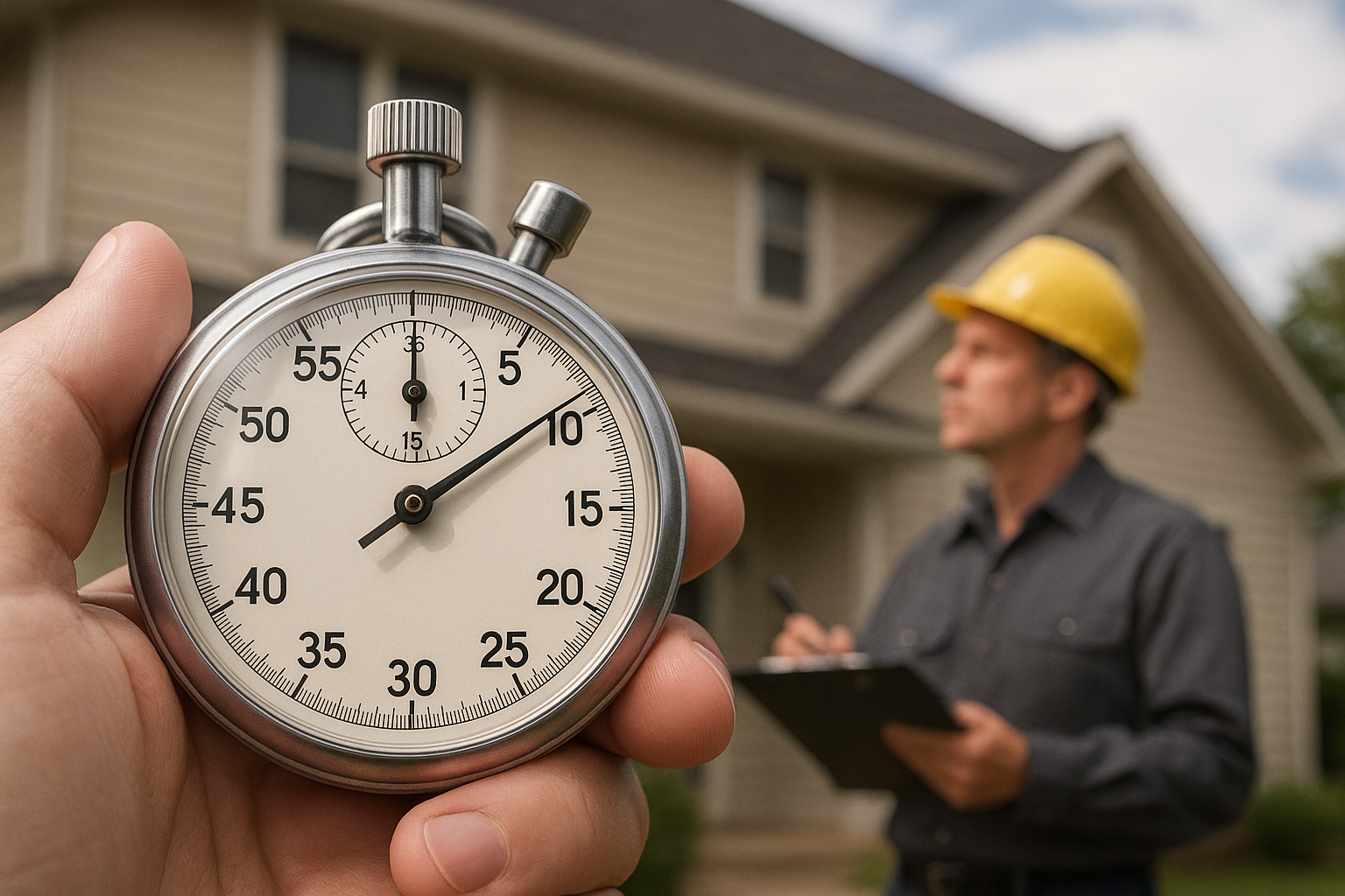 Field inspector making quick visual assessment