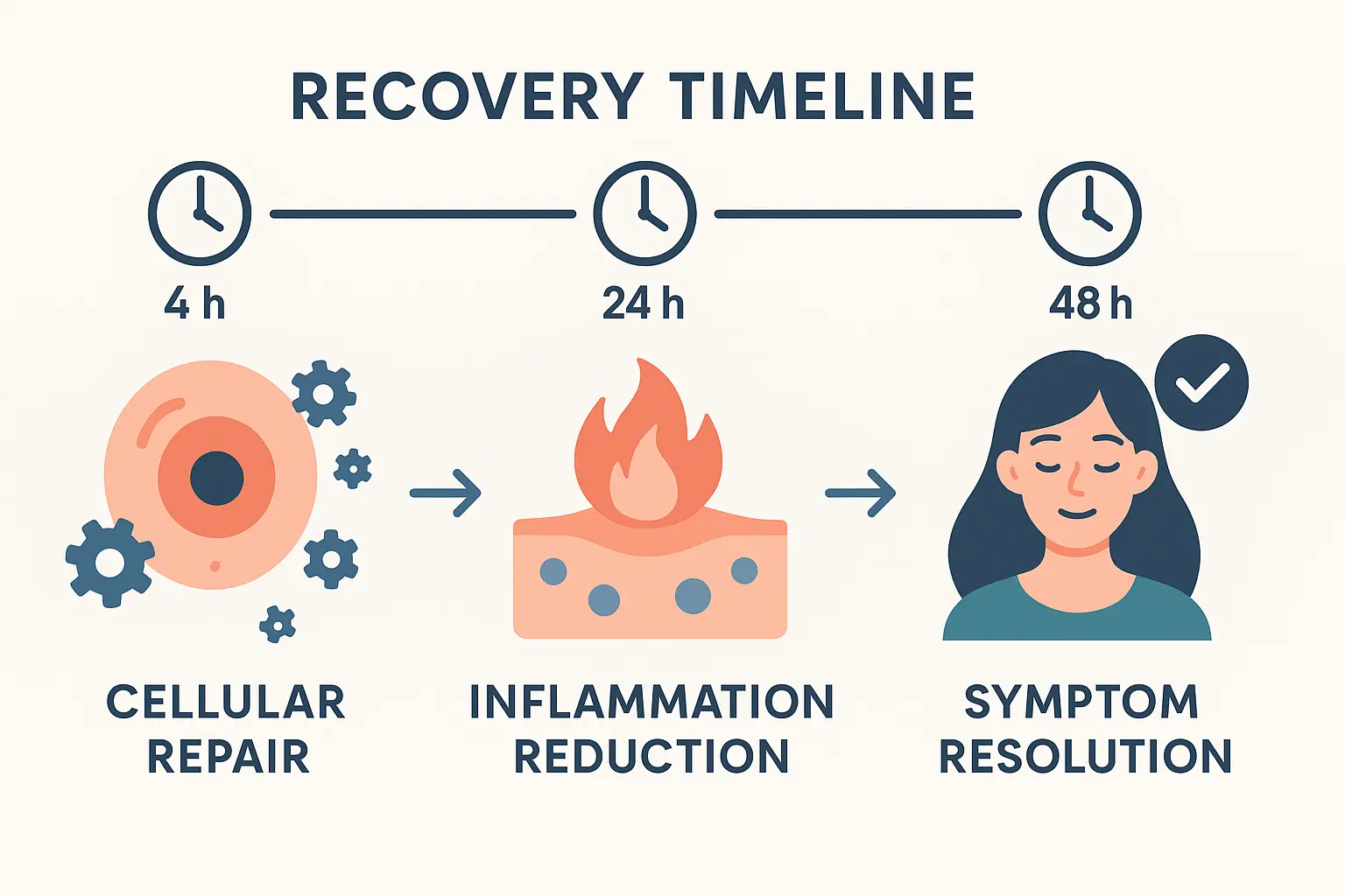 Recovery timeline from dehydration