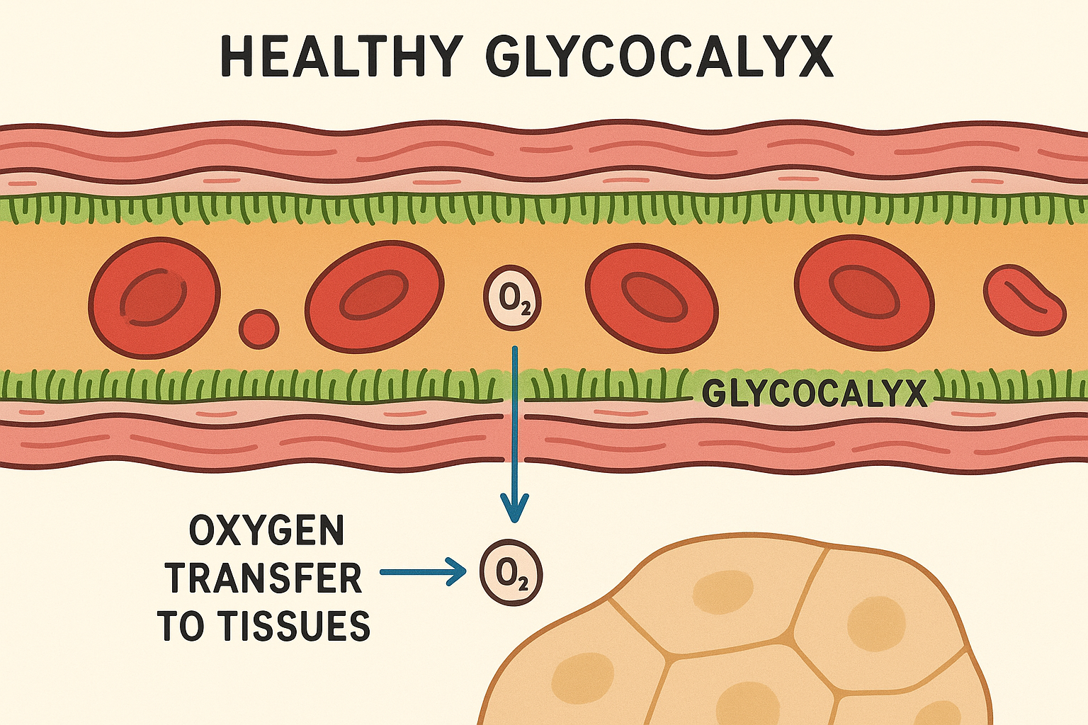 Blood vessel oxygen transport
