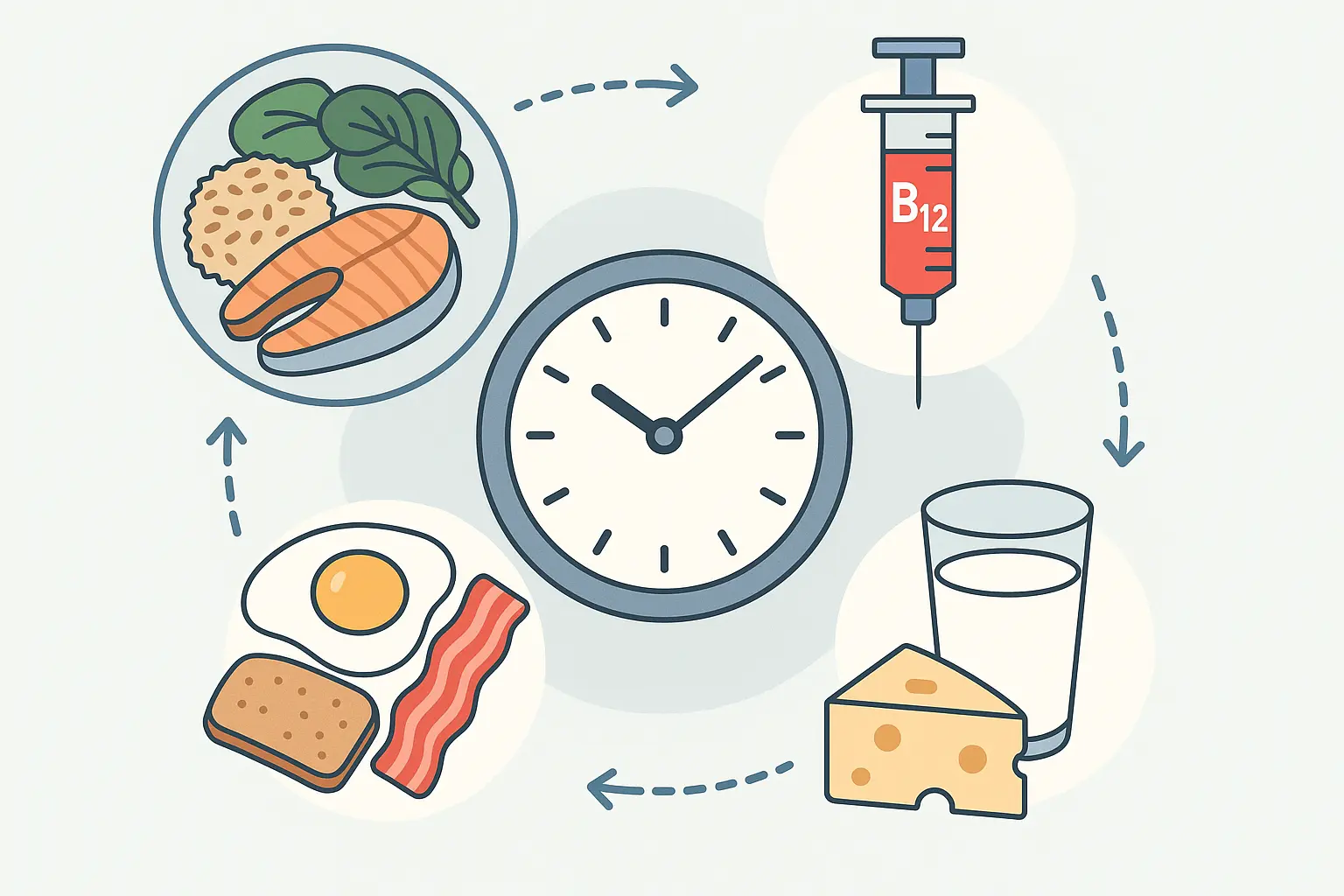 Fasting state optimization for enhanced B12 absorption