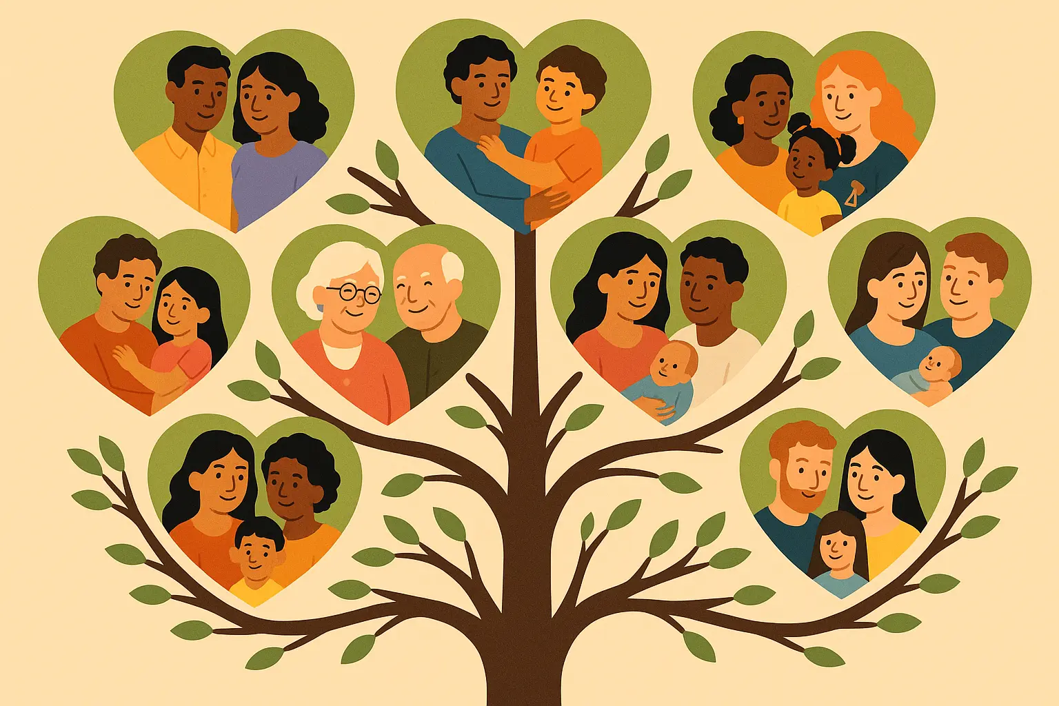 Family relationship books showing diverse family structures and bonding