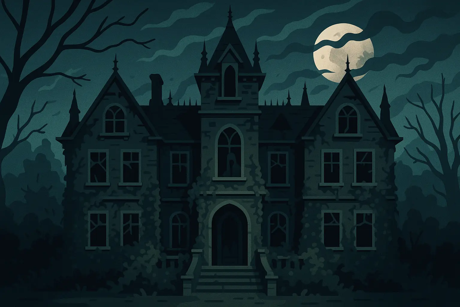 Atmospheric ghost stories where haunted settings become active characters
