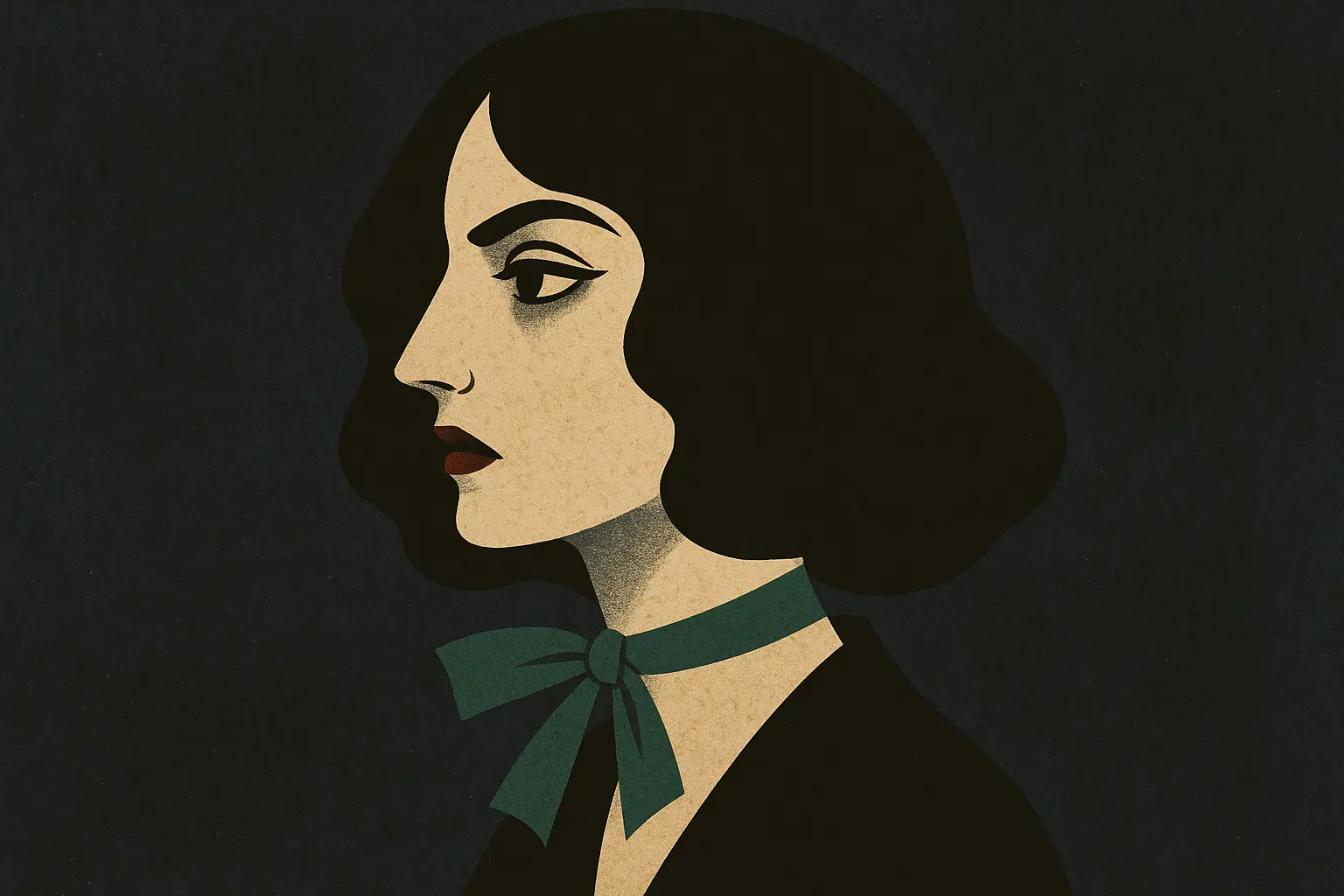 Shadowy figures around a glowing campfire