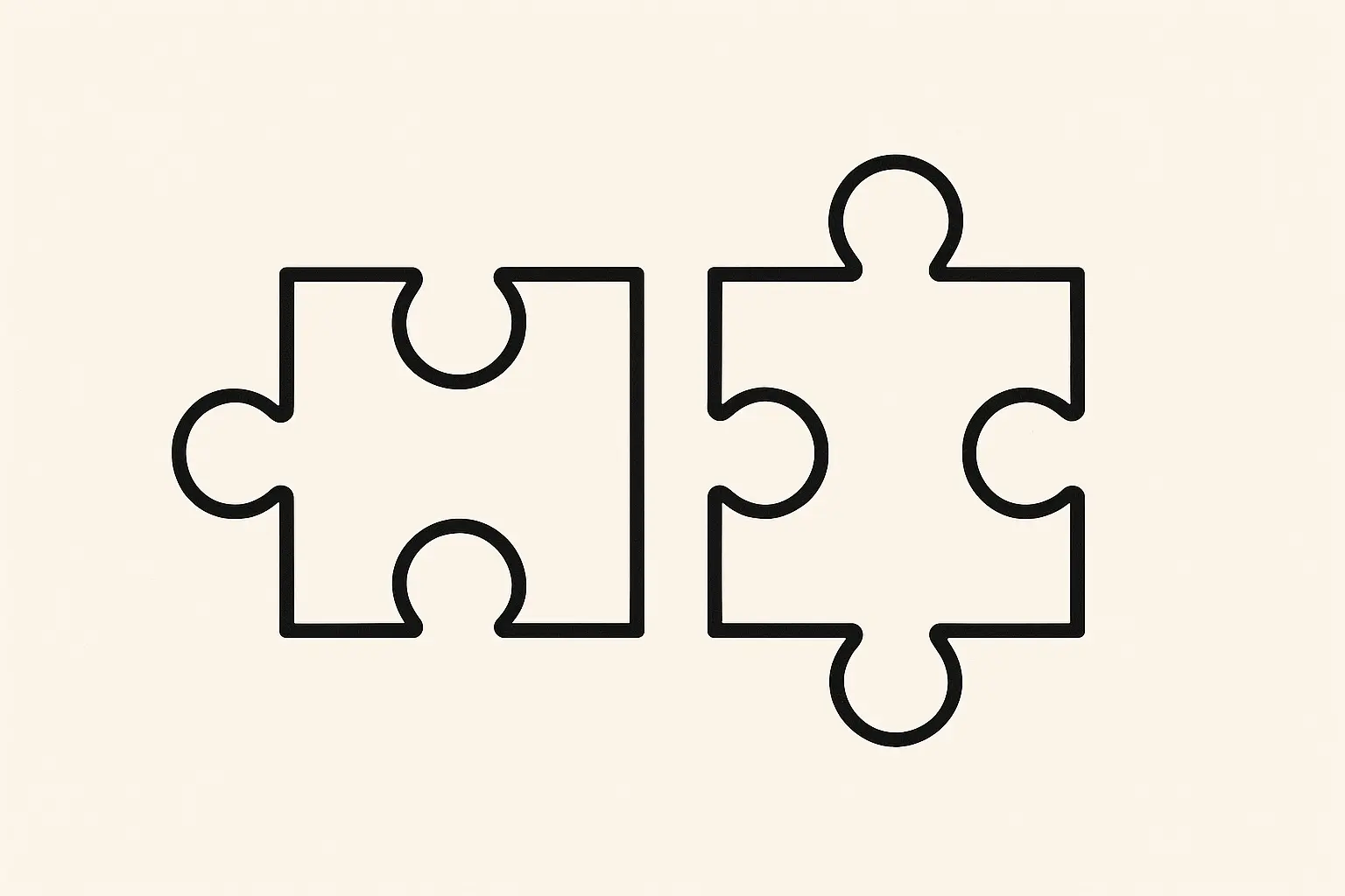 Complementary puzzle piece tattoo design