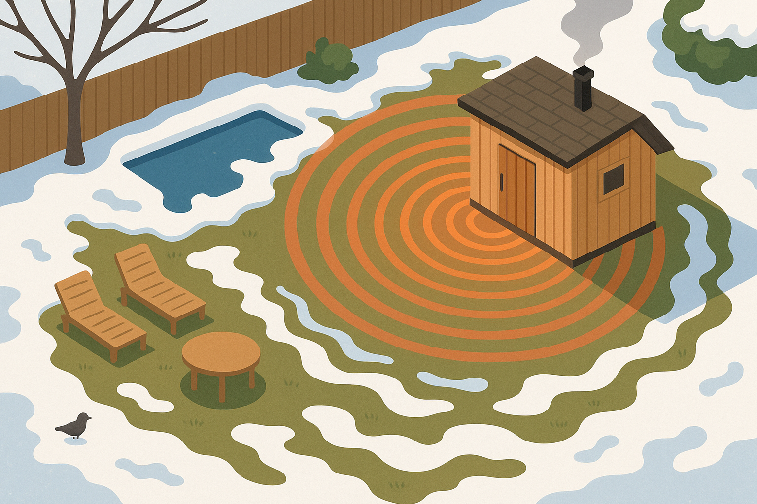Sauna thermal footprint mapping diagram