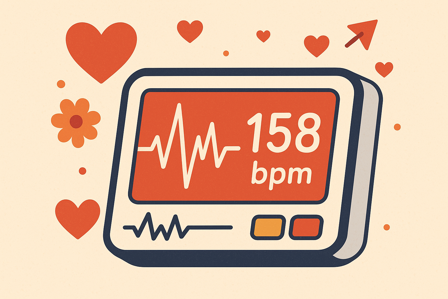 Heart rate increase during passionate kissing