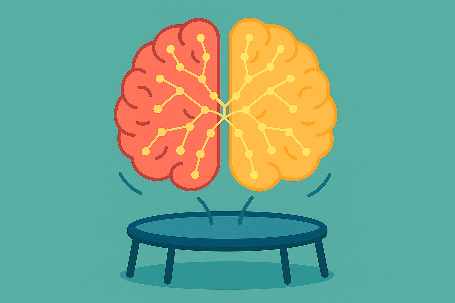 Brain activity patterns during trampoline exercise
